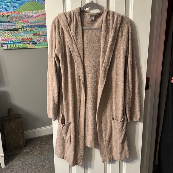 Barefoot Dreams Sweaters - Barefoot Dreams Long Hooded Cardigan Medium